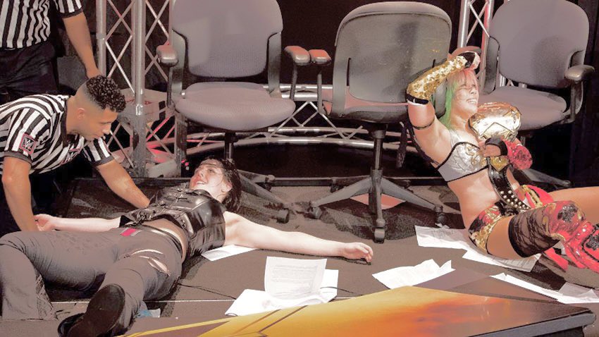 nikkistorm08's tweet photo. . @WWEAsuka 😉 #WWERAW #WWETLC https://t.co/tC9qYa0Gw5