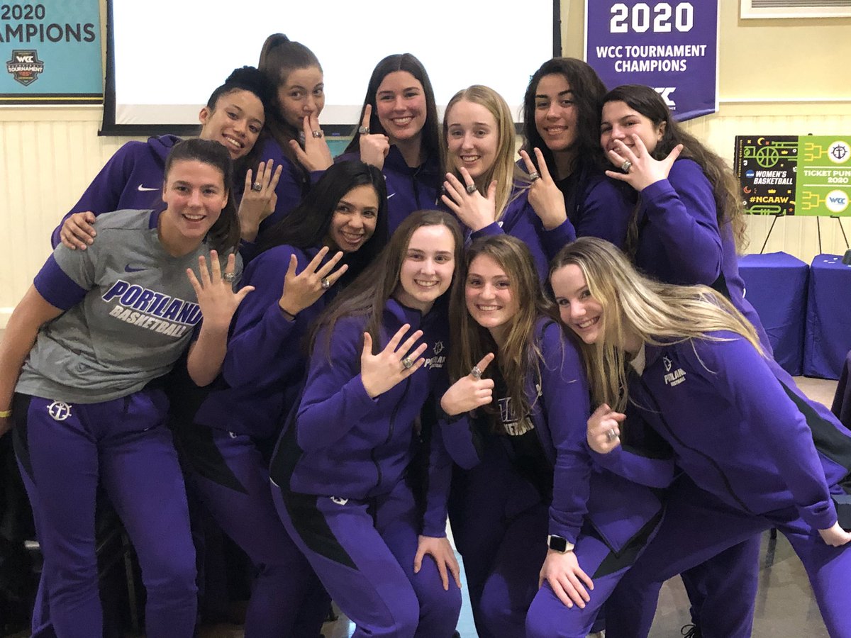 PortlandWBB's tweet photo. The 2020 WCC Champions! 💍🏆 https://t.co/OnN4VXSDUE