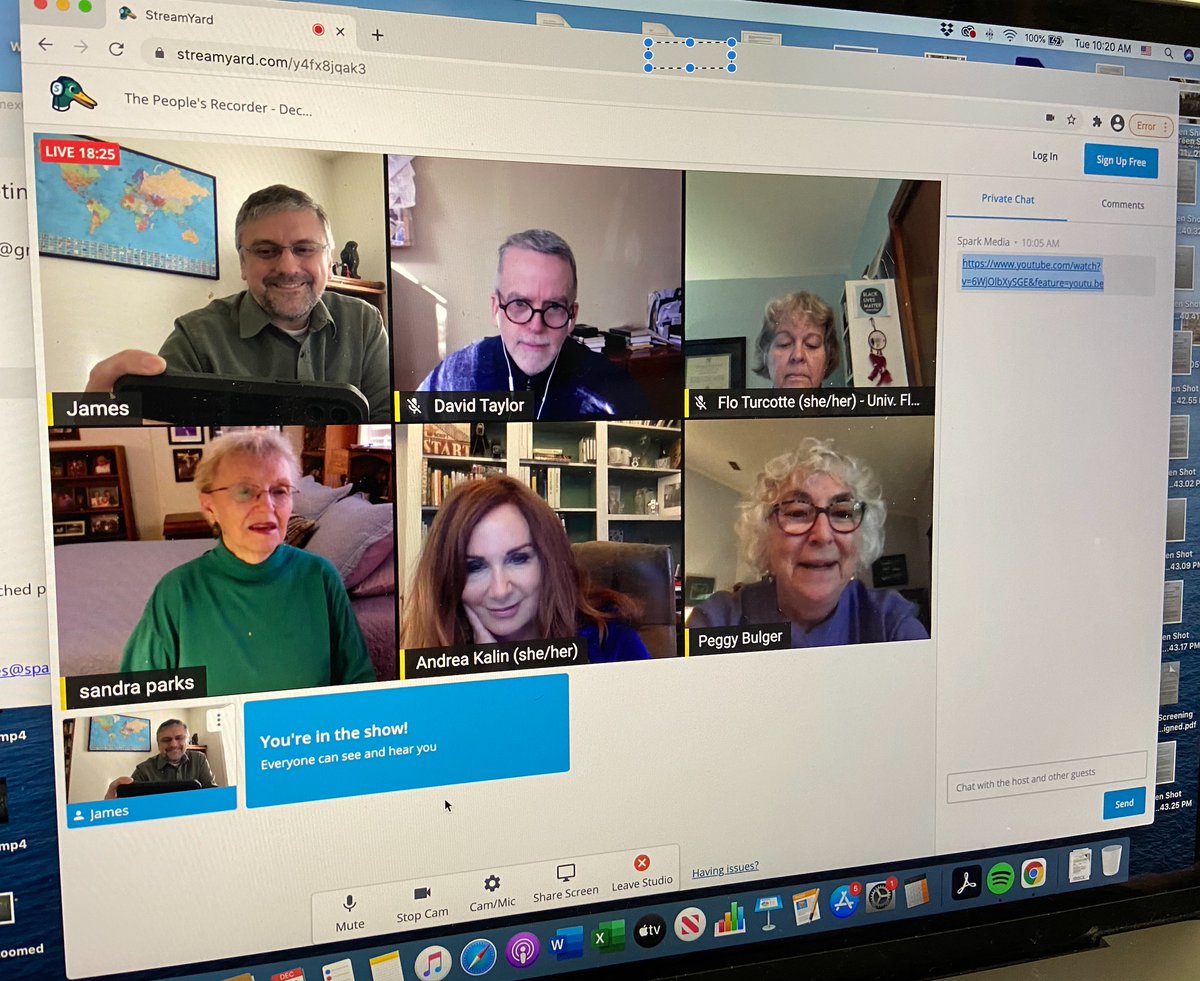SparkMedia's tweet photo. Work continues on The People's Recorder, our upcoming podcast about the #WritersProject and the lessons this #WPA program can still teach us today. We had such an insightful and thought-provoking dialogue with our advisors this week! This program is supported by @FlHumanities. https://t.co/wWfEH45n3F