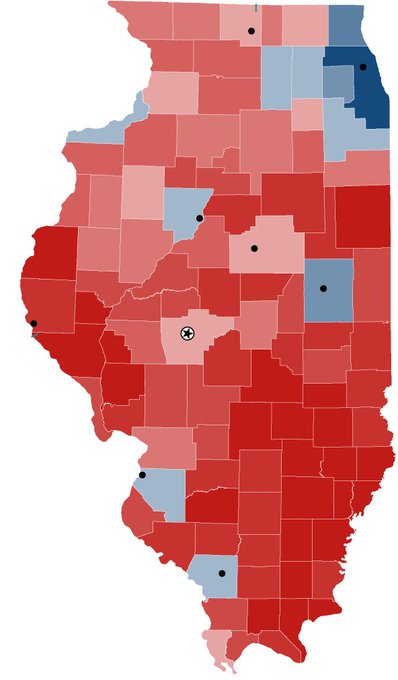 Maps are mostly for showing where things are. But think of a basic question like “Where do most Trump voters in Illinois live? The Chicago area, or the other parts of the state?” It’s almost impossible to answer it with typical election maps, or with common alternative designs.