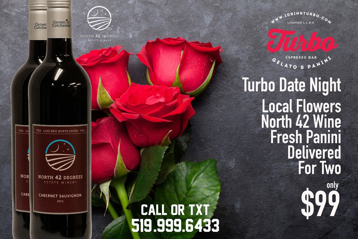 .<a href="/idrinkturbo/">Turbo Espresso Bar</a>, one of downtown Windsor’s newest ventures, is offering a promotion for a fantastic night of food &amp; beverages for 2 delivered right to your door. #SupportLocal &amp; let <a href="/idrinkturbo/">Turbo Espresso Bar</a> take care of the details to keep you safe: idrinkturbo.com #ShopYQG #ShopLocal
