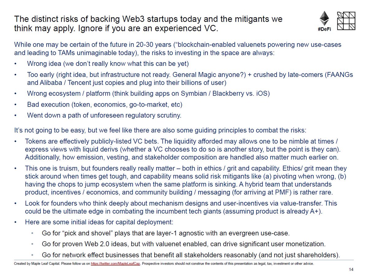 (8) …with 3 types of businesses we really like – “picks and shovels”, Web2.0 network-effect businesses with valuenet enabled, and Web3 native network-effect businesses that elegantly benefit all stakeholders. Again, we feel like this calls for a hybrid token + equity structure.