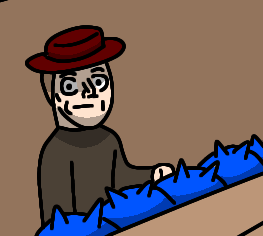 orange_wedge's tweet photo. Fun Fact #2: After witnessing the brutal murder of the town guards, Vender Hans Shamington decided to retire from vending. He never signed up for this shit. https://t.co/rZ7Mt5emBc