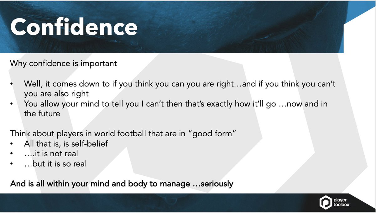 PlayerToolbox's tweet image. How confident are you! Our 4 Corner mental area will improve and develop your confidence!
Player Toolbox - train in isolation or integration. The Player is the Syllabus, Soccer is the Curriculum. We develop winners.
#playertoolbox #soccer #soccertraining #football