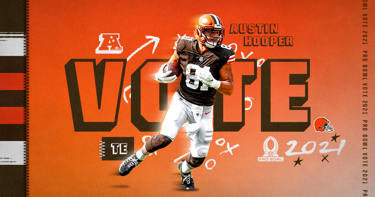 Browns's tweet image. RTs = DOUBLE the Pro Bowl Votes!

#ProBowlVote + @AustinHooper18