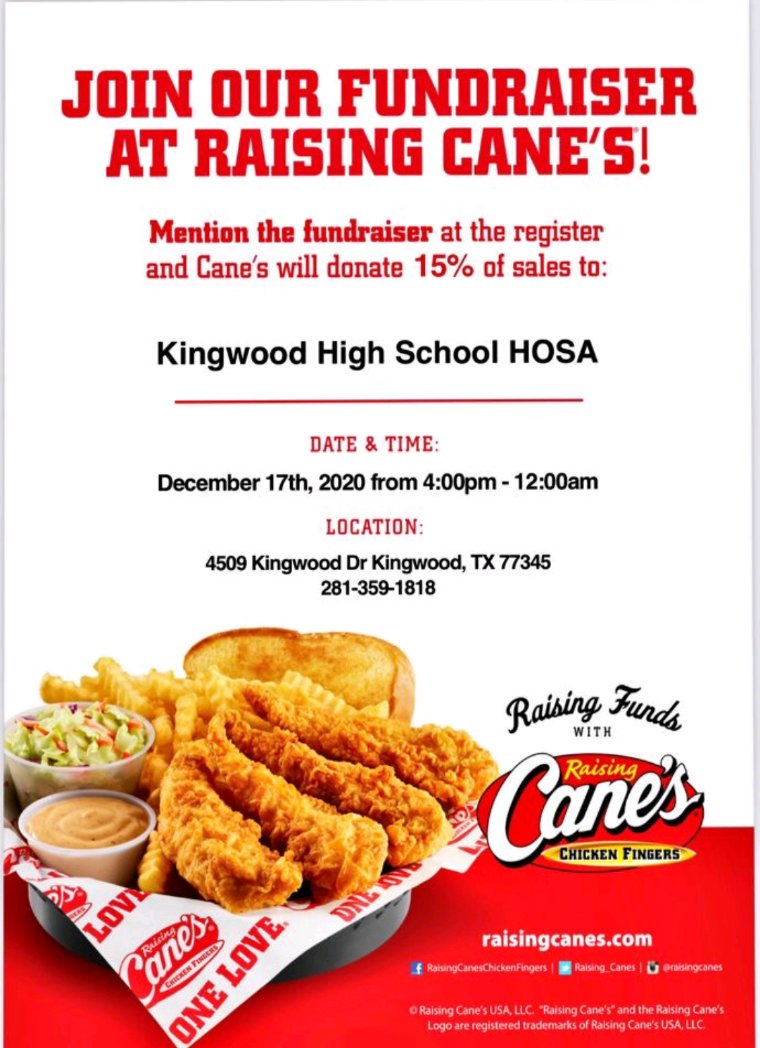 khsKingwoodHOSA's tweet photo. Tommorow we have a spirit night at Canes! https://t.co/Ixajb84fT7