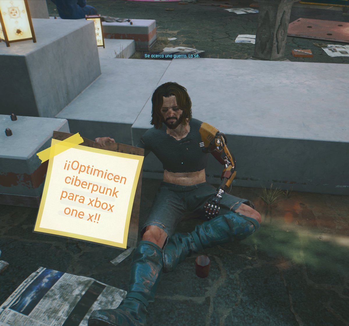 brau_o's tweet photo. #CDProjektRed #Ciberpunk2077 #Ciberbug2077 @XboxMexico Una guerra se acerca lo se. https://t.co/W033tEEq8V
