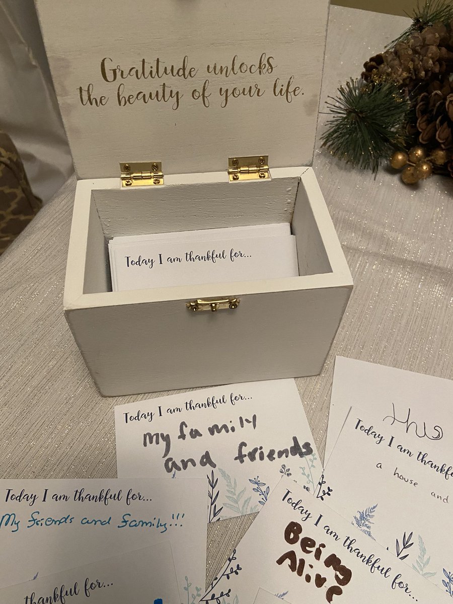 <a href="/ElizabethRyberg/">Elizabeth Ryberg</a> <a href="/RweRams/">Ridgeway Elementary</a> This was a gift from a parent last year. Looking at this today was a great reminder of the benefits of gratitude. Here are some of our RWE students thankful thoughts.😊 💕#lookforthegood