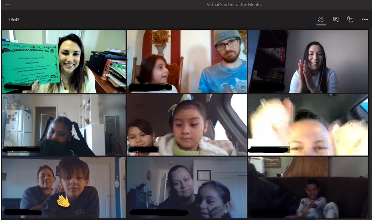 FUSD_Maple's tweet image. Virtual student of the month with these amazing Mustangs!  #maplestrong