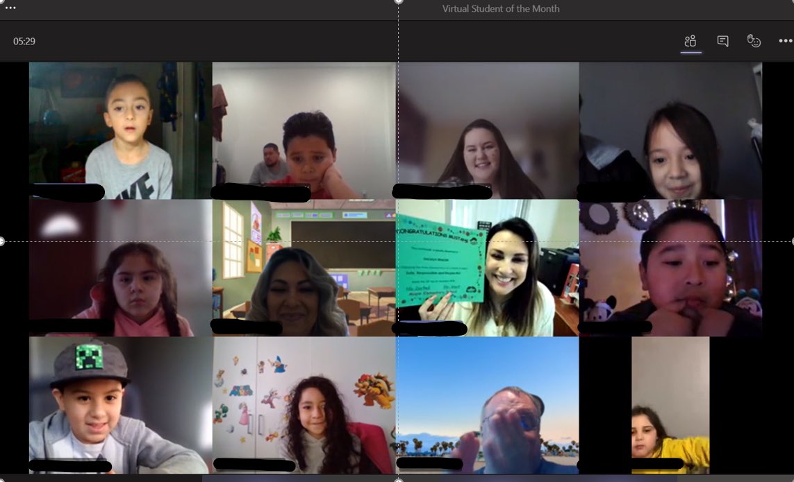 FUSD_Maple's tweet image. Virtual student of the month with these amazing Mustangs!  #maplestrong