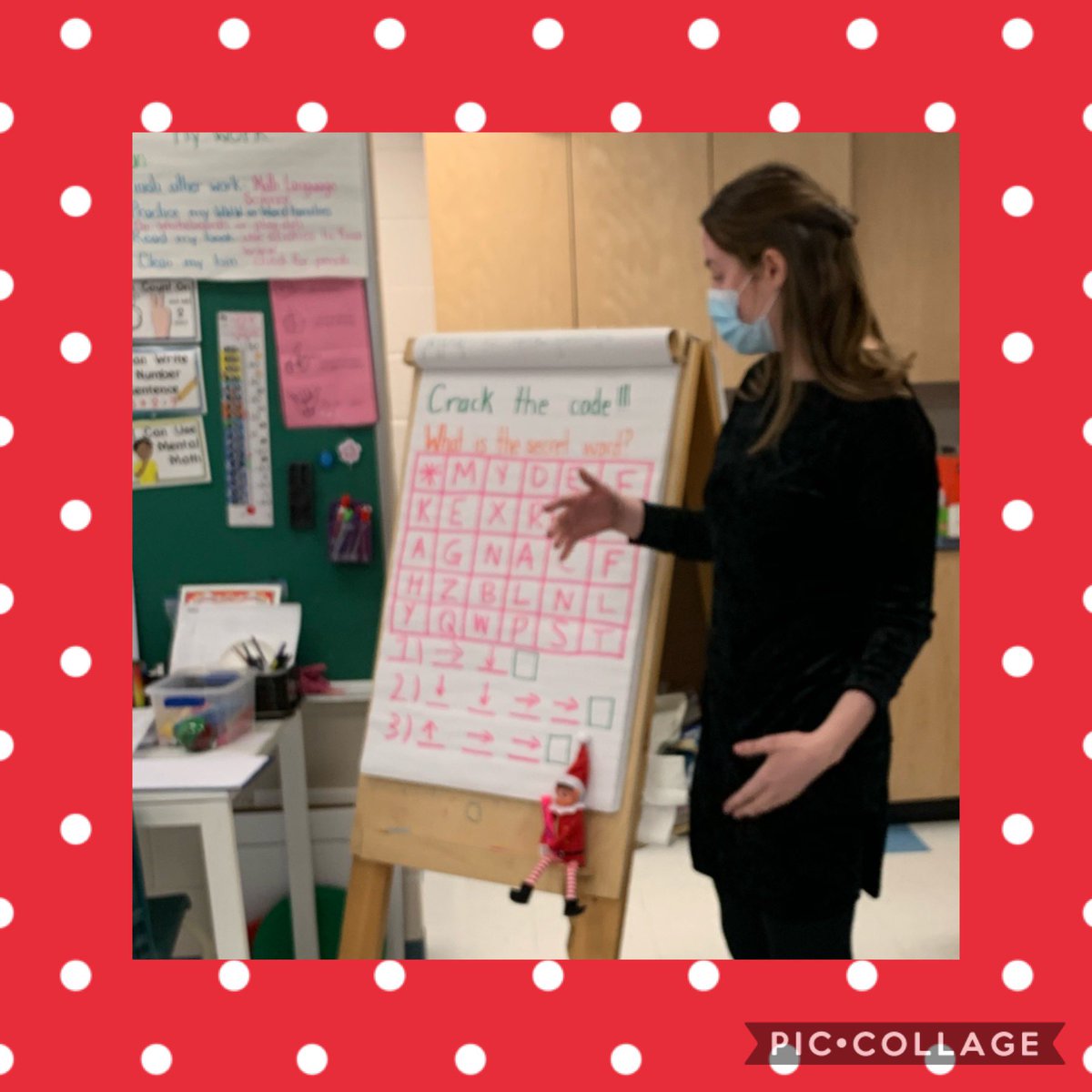 MrsAnlar1's tweet image. Ms. Flynn and Candy Cane working hard finding the secret code. @StDanielOCSB #ocsbcoding
