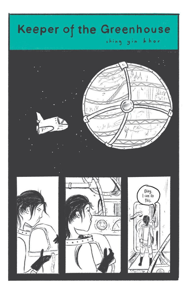 sawdustbear's tweet image. A couple years ago, @TanekaStotts invited me to make a comic for Elements: EARTH, and I am so happy I get to post it here now! KEEPER OF THE GREENHOUSE is a small story about a job interview. 1/4