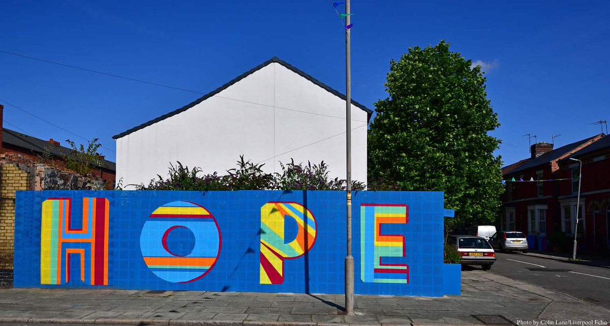 CommunityAlison's tweet image. Booked my Covid jab for next Monday, and this word has been in my head all day. 
Then watched S01E01 of Tin Star tonight and saw a mural in Toxteth - found this beautiful image of it by @snapperlane - thank you, very serendipitous.