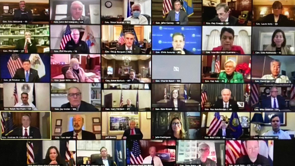 GovMurphy's tweet photo. Great discussion today with President-elect @JoeBiden, Vice President-elect @KamalaHarris, and fellow governors about #COVID19.
 
The needs of NJ as we navigate this pandemic are being put front-and-center for the incoming administration. We look forward to a strong partnership. https://t.co/ueBhwBtPCb