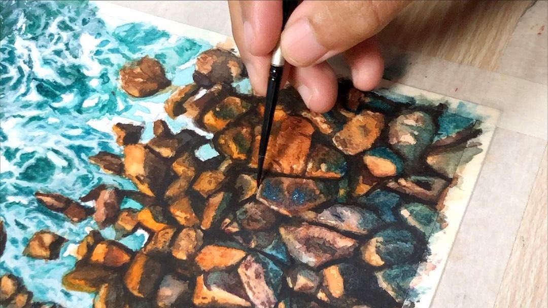 KembartD's tweet photo. Stones process ✍🏻
#stonepainting #stonedrawing #aquarel #aquarelle #aquarella #aquarellapainting #aqaurelpainting #artistsharing #artoftheday #artoftwitter #artcollective #artsanity https://t.co/Bhrypw5HzL