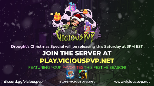 PlayViciousPvP's tweet photo. 🎄ViciousPvP is hosting its festive Christmas Map this Saturday @ 3PM EST!

⚔️ Join our Discord &amp; apply for a Faction Bundle! - https:/discord.gg/ViciousPvP

🎉 For a chance to win an insane $200 Gift Card, Like / Retweet and comment your in-game name below! https://t.co/dYSNNVGJd1