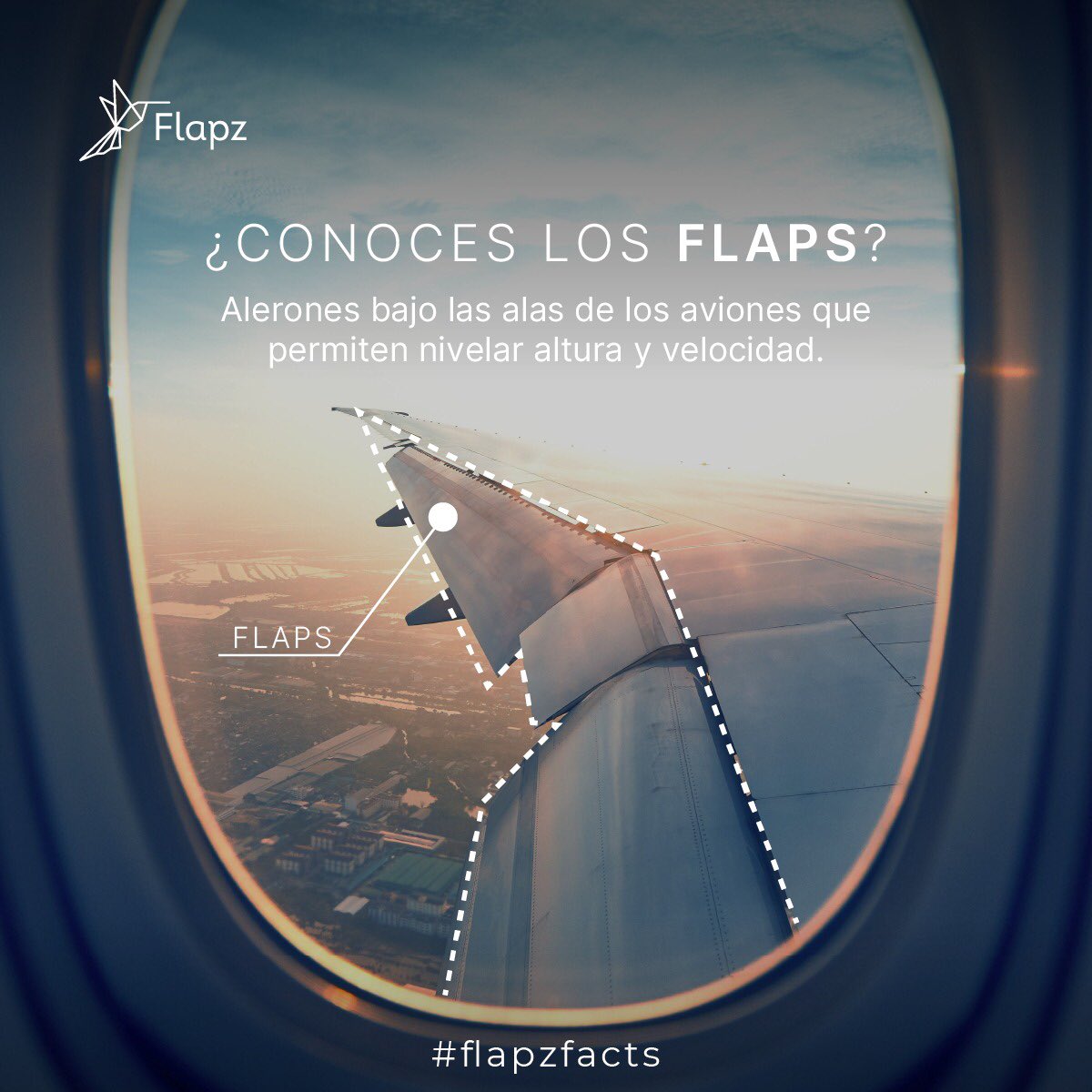 Porque escogimos Flapz para nosotros? Porque estamos convencidos que así como los flaps controlan la altura y la velocidad de las aeronaves para llevarlas a donde quieran, nosotros vamos a transformar la forma como te conectas con el mundo y le sacas el mayor provecho a tu tiempo