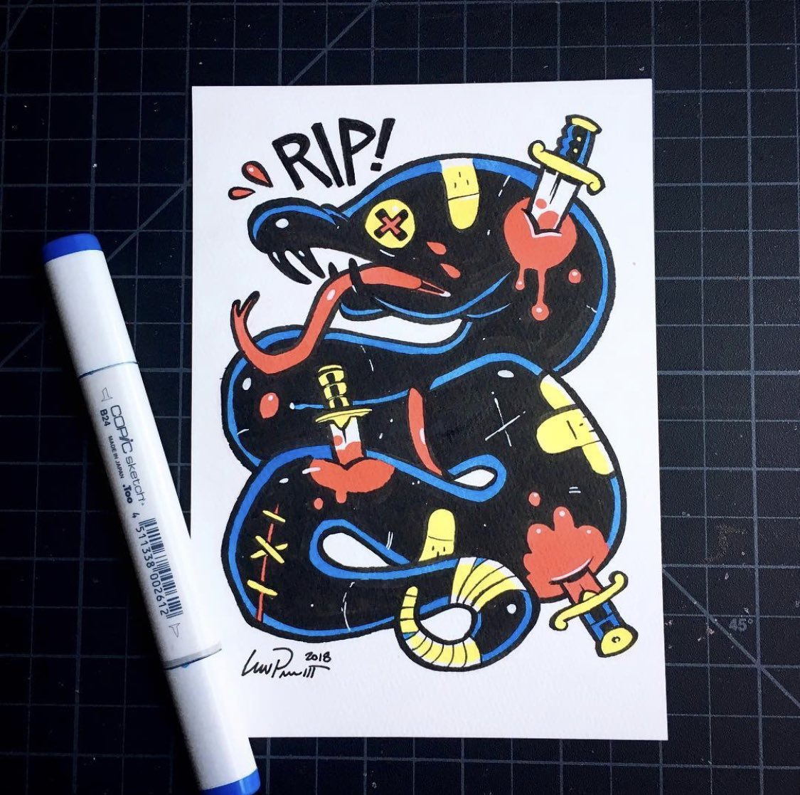 i’ve been following levitzo for 3+ years now and he’s had a big influence on my art for some time. he’s inspired to try the brush pen (which i will never use again)  but his imagination and character design is why i like him so much