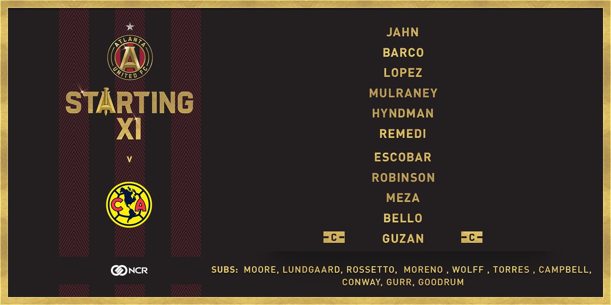 ATLUTD's tweet photo. #ATLUTD's Starting XI vs Club AmΓ©rica https://t.co/7I8noh5VGF