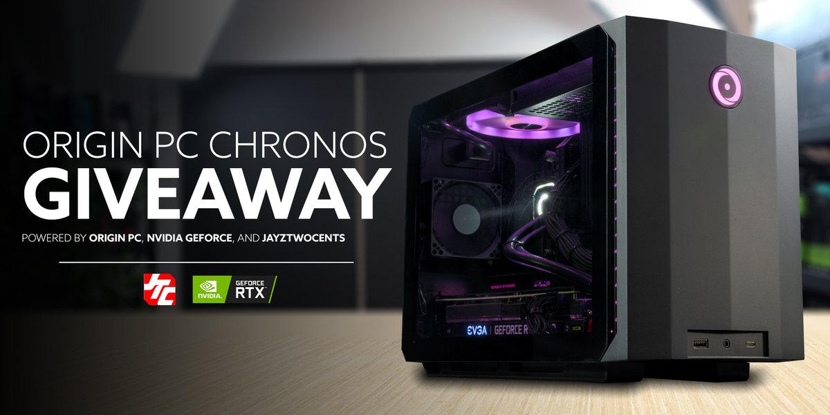 🎁 GIVEAWAY 🎁 We've partnered up with @JayzTwoCents and @NVIDIAGeForce to host a giveaway for an ORIGIN PC CHRONOS powered by an RTX 3070! Join the giveaway here: bit.ly/3abLYY3