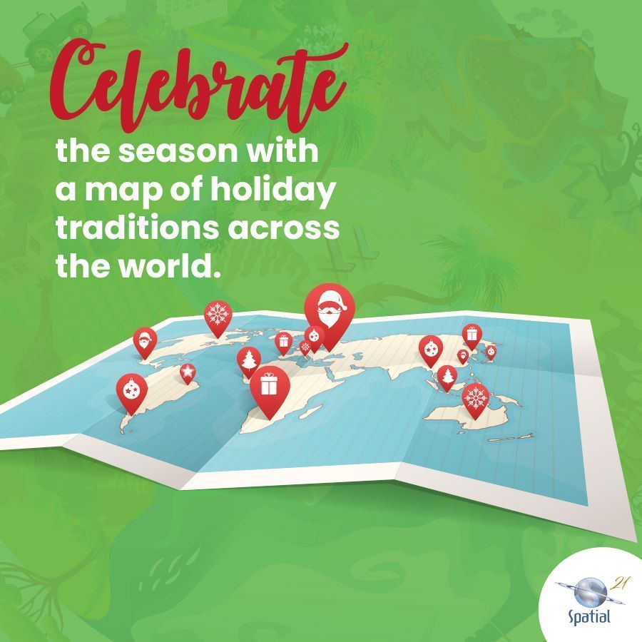 SpatialVision's tweet image. Learning never takes a break, not even with the children off for the holidays! 🎄
Explore different Christmas traditions together by creating a map or StoryMap with @Esri! #spatialvision #uGIS #geospatial #Christmas2020