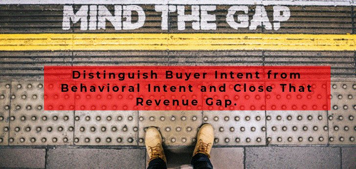 There‘s a gap between buyer intent and behavioral intent in #b2bsales and #b2bmarketing. Read how this apparently trivial distinction effects your message, value and pipeline &amp; how the benefits of recognizing this, help in obvious and hidden ways.   d36.co/14khv
