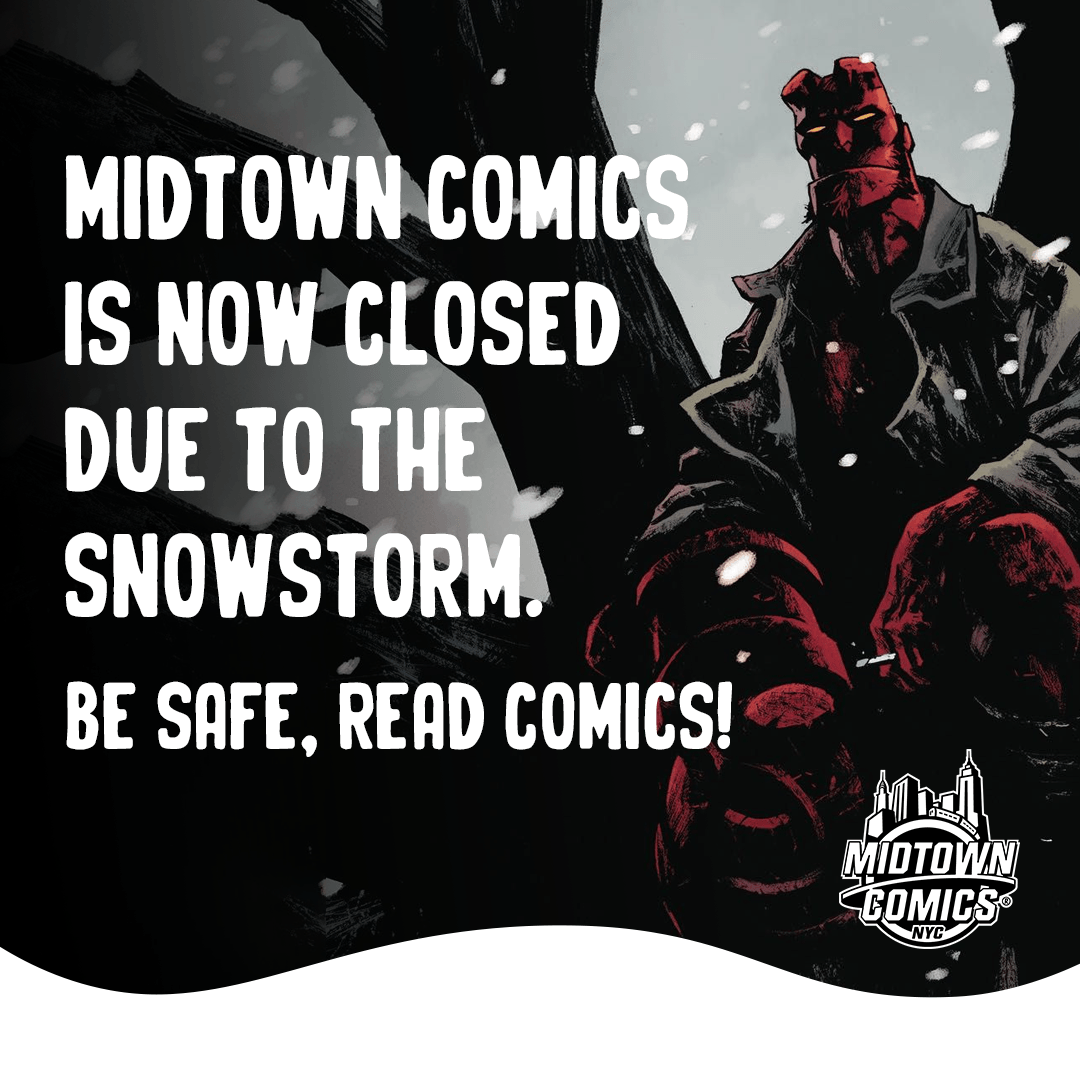 MidtownComics's tweet photo. ๐ช๐ฒ ๐ฐ๐น๐ผ๐๐ฒ๐ฑ ๐ฒ๐ฎ๐ฟ๐น๐, ๐ฎ๐ ๐ณ๐ฃ๐ ๐๐ผ๐ฑ๐ฎ๐ as old man winter brings this blustery blizzard to the Big Apple (hopefully just a few inches), & we'll be open at 11AM tomorrow as usual!
https://t.co/FLMKyeL7Sr
#snow #NYCsnow #snowclosing https://t.co/3Aq0as53Cm