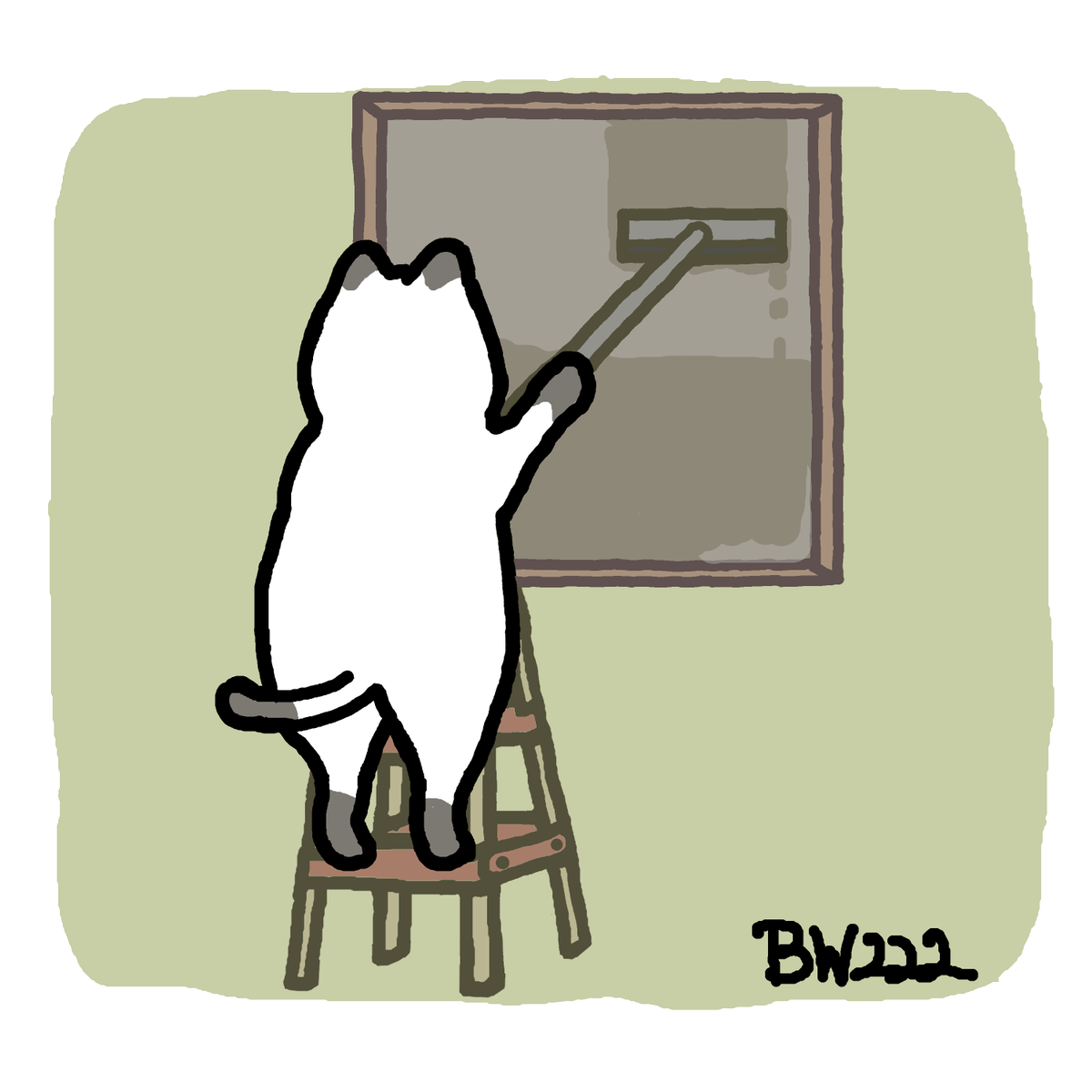 くろもり 年末大掃除をしているネコさんの続きを描きました 窓ふき 年末大掃除 窓ふきワイパー ゆるいイラスト イラスト好きさんと繋がりたい 創作 冬の創作クラスタフォロー祭り 猫 イラスト練習中
