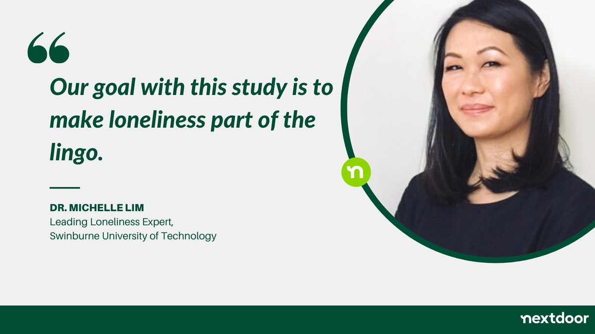 Ending Loneliness Together (@endlonelinessau) on Twitter photo In the first study of its kind, ELT Scientific Chair
<a href="/drmichellehlim/">Michelle Lim</a> <a href="/Swinburne/">Swinburne University of Technology</a> with <a href="/NextdoorAU/">Nextdoor Australia</a> and colleagues <a href="/jholtlunstad/">Julianne Holt-Lunstad, PhD</a> have found knowing as few as 6 #neighhours can reduce feelings of #loneliness. Read more bit.ly/3qVENcj #kindchallenge #endinglonelinesstogether In the first study of its kind, ELT Scientific Chair
<a href="/drmichellehlim/">Michelle Lim</a> <a href="/Swinburne/">Swinburne University of Technology</a> with <a href="/NextdoorAU/">Nextdoor Australia</a> and colleagues <a href="/jholtlunstad/">Julianne Holt-Lunstad, PhD</a> have found knowing as few as 6 #neighhours can reduce feelings of #loneliness. Read more bit.ly/3qVENcj #kindchallenge #endinglonelinesstogether