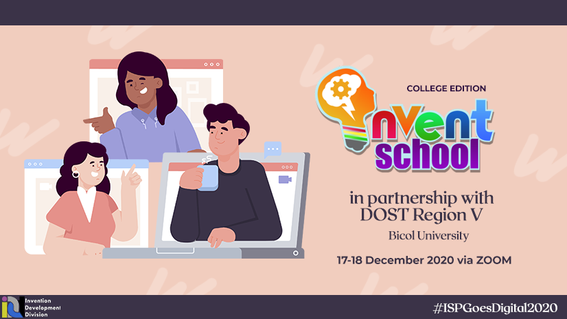 idd_tapi's tweet photo. Can you believe it? We're onto the last ISP Webinar-Workshop for 2020 🥳🎆
We are 🤟 PUMPED to share our love for creativity and intellectual property with awesome college students from Bicol University!
#ISPGoesDigital2020
#ISPRegionV
#ispwebinar2020
#inventschoolprogram https://t.co/fSZxsuS6uF
