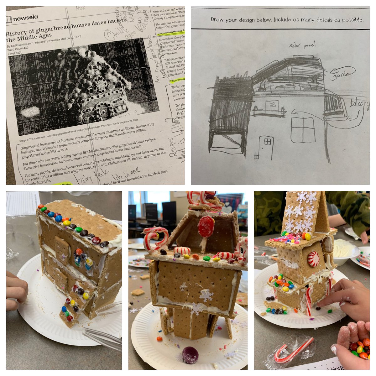 After reading and analyzing all things gingerbread, students worked as a team to design their own gingerbread (graham cracker) structure. Talk about being #creative and #collaborative <a href="/HumbleISD_ASE/">Atascocita Springs</a>