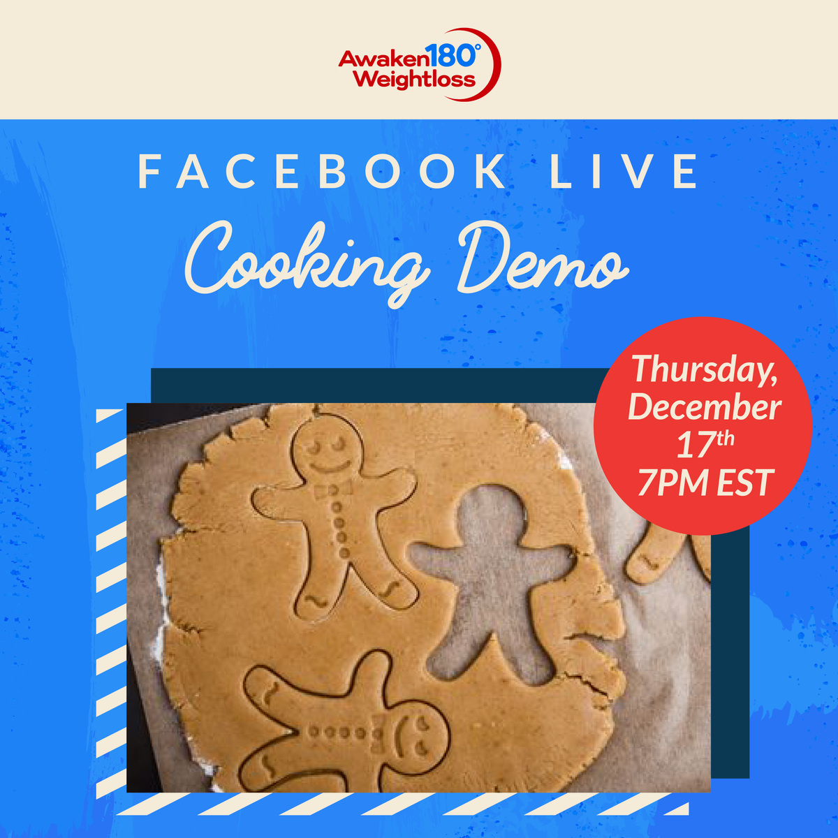 Awaken180's tweet photo. Tune in this Thursday when we share some festive, HEALTHY, #holiday-themed treats. 

Gingerbread Men: https://t.co/OqrUJ1yTLC
Chocolate Avocado Mousse: https://t.co/K59Igp1WqG
Chocolate Peppermint Stars: https://t.co/LU7FakFlqZ

#AwakenApproved #CookWithAwaken180 #HealthyRecipe https://t.co/4jS75wVpY5