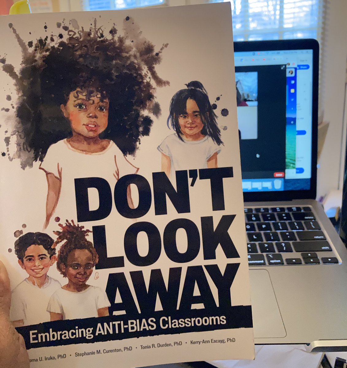 TeacherKPaggett's tweet image. I truly enjoyed @HighScopeUS’s webinar this afternoon! I’m l👀king forward to finishing “Don’t Look Away” 📖 during the break! #GrowingLearning #AntiBiasClassrooms #StartsWithYou #BeTheChange