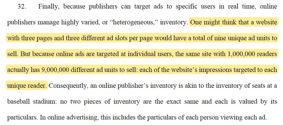 This is a smart and important description of digital advertising noting that there is the ad unit but also the data layered on top of it. This is why Google and Facebook's nefarious privacy practices are so important. They can strip-mine the data and leave the content behind. /11