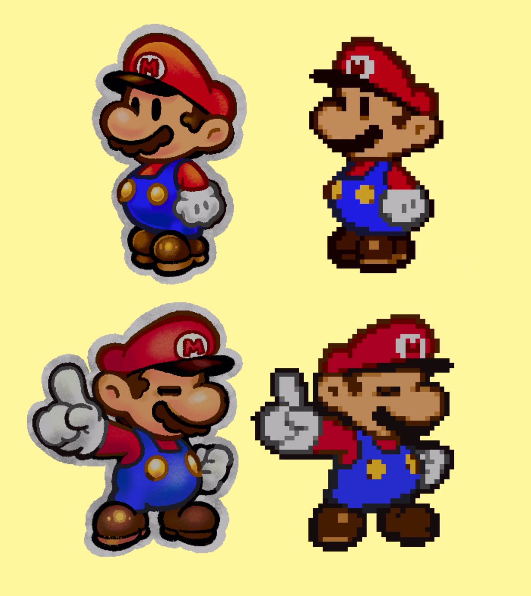 #spriteRedraw is going around so I wanted to post my Paper Mario 64 ones!! 