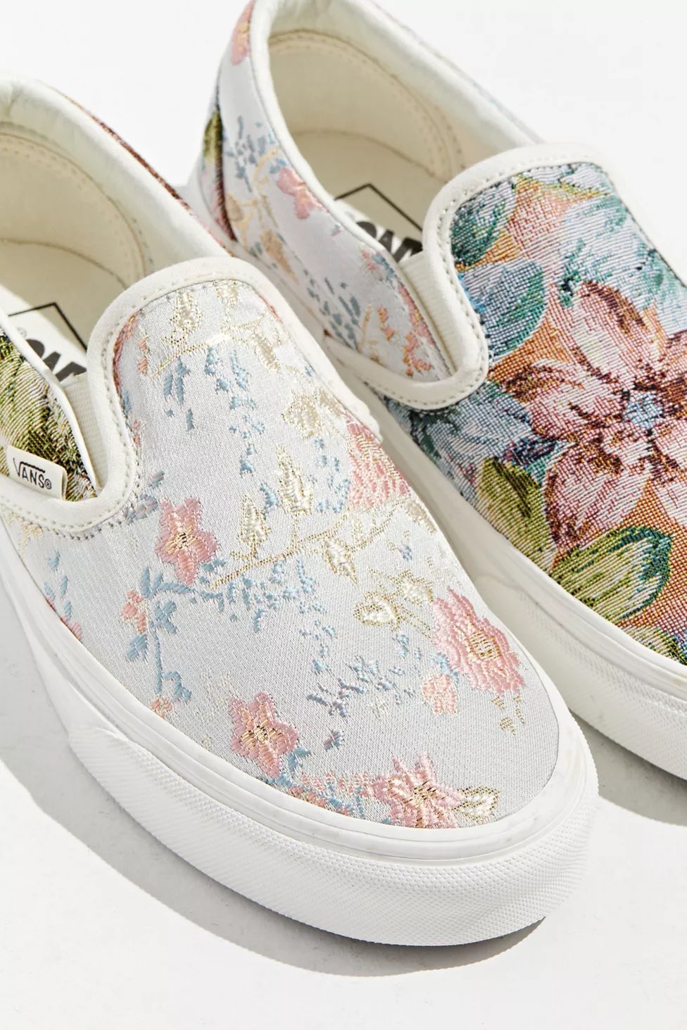 Vans tapestry classic slip on sale
