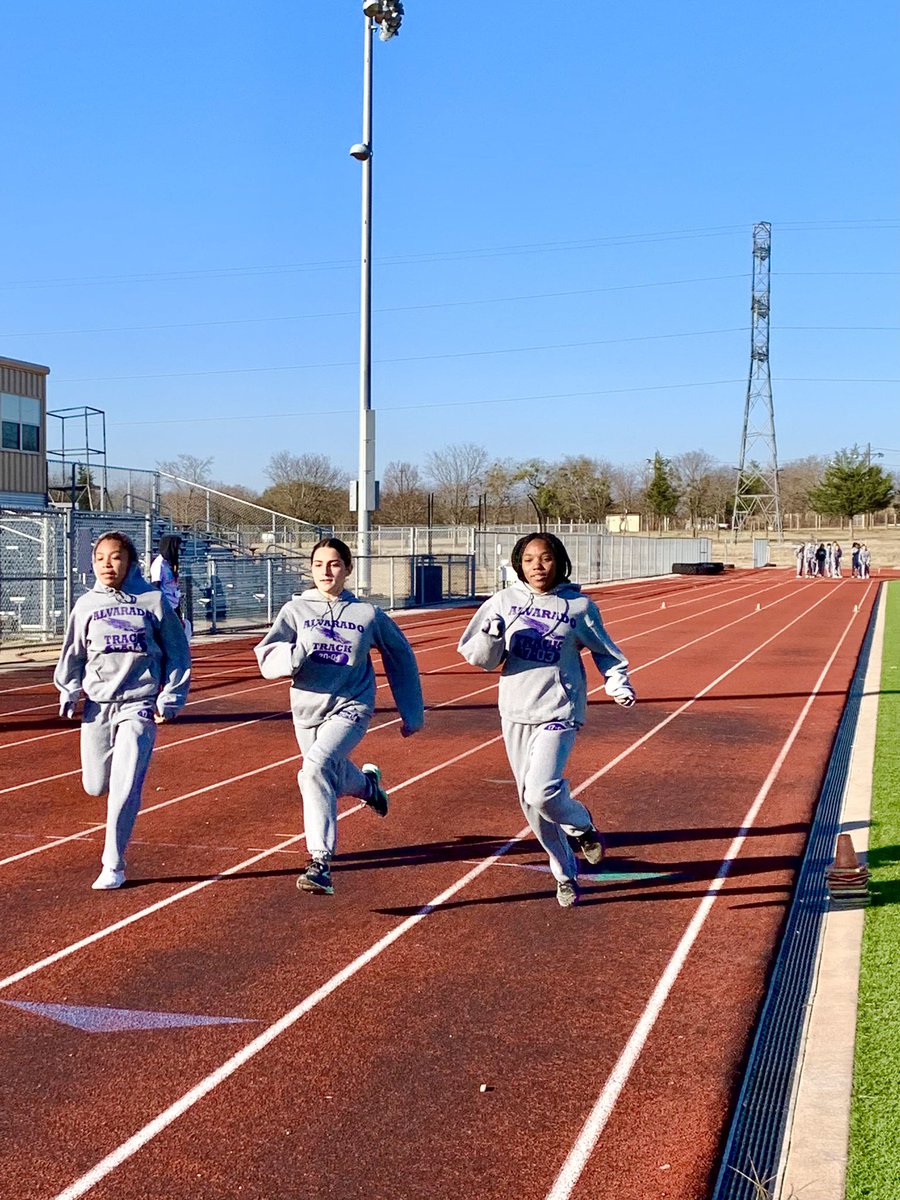 Lady Indians finishing up a good Track and Field off season  for 2020!   Bring on pre-season !!!January 5,2021!!💜💛🏃‍♀️🏃‍♀️
#AlvaradoExcellence