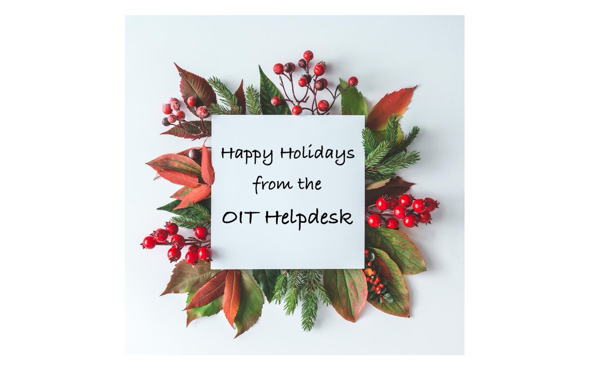 PSU_Technology's tweet image. Happy Holidays from OIT! ❄️The Helpdesk and some computer labs are available during winter break, with adjusted schedules: pdx.edu/technology/win…