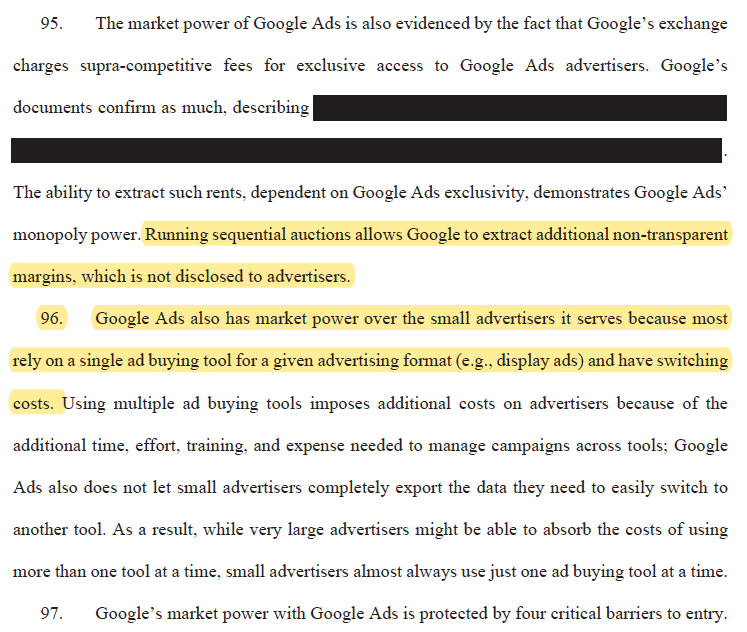 Again, small businesses buying Google ads: like with Facebook, Google isn't the friend it pretends to be. It's just so complex and they're so big they can do what they want. Hence the antitrust lawsuit to protect your interests. /21