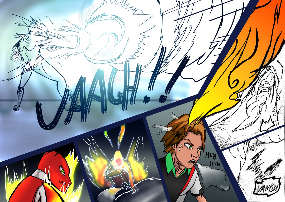 Volturius77's tweet photo. Let's try it out!
Hope you like it, and remember everyone #wannabeacomicmaster ! 
#nightsketching #traditionalart  #oc #comicstyle #actionpanel #digitalart #fire https://t.co/KMq5ox0sBk