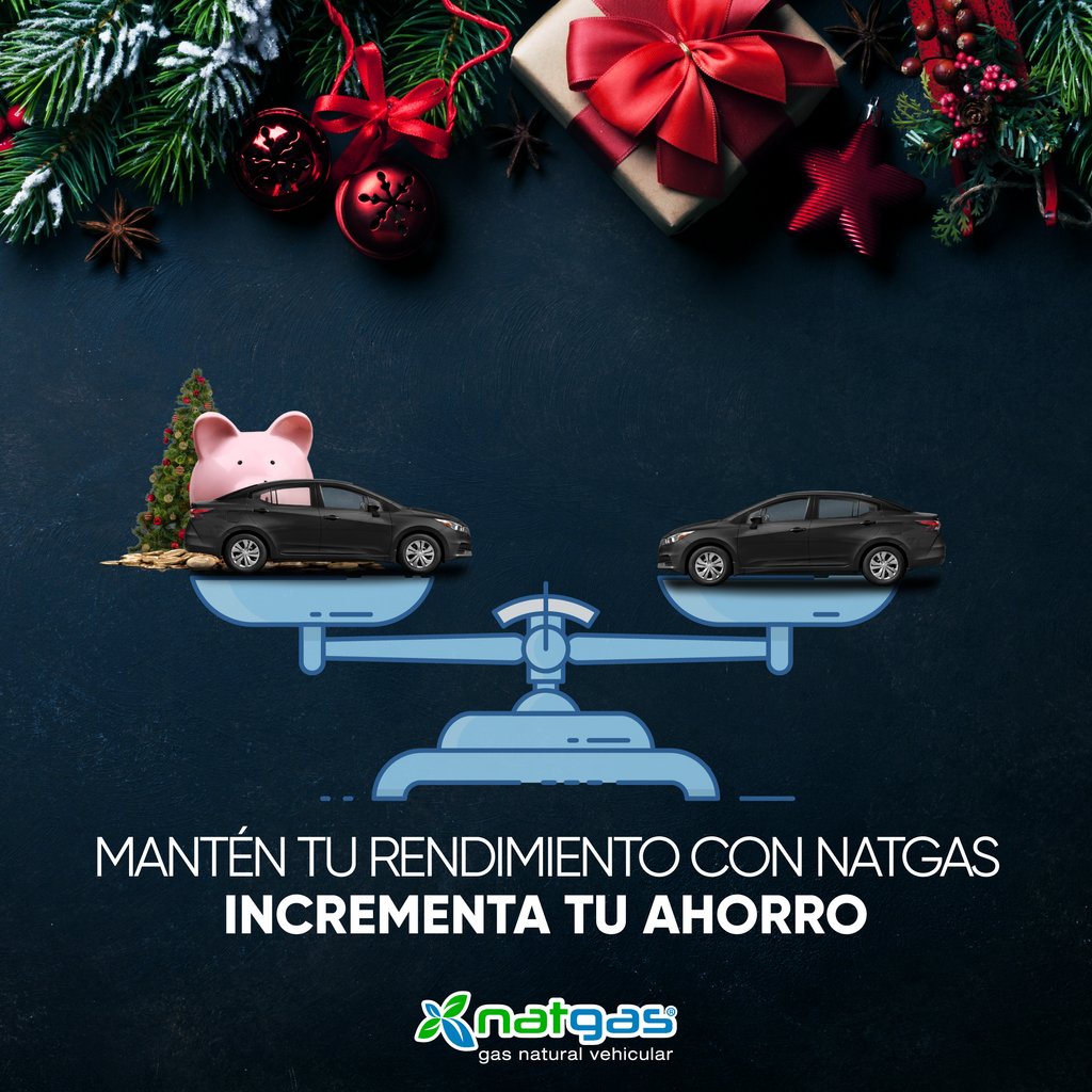 Recorre los mismos kilómetros a un precio menor 🛣💰
Esta navidad dale a tu auto el mejor regalo, Natgas 🎁🤩

#SienteLaNavidadConNatgas