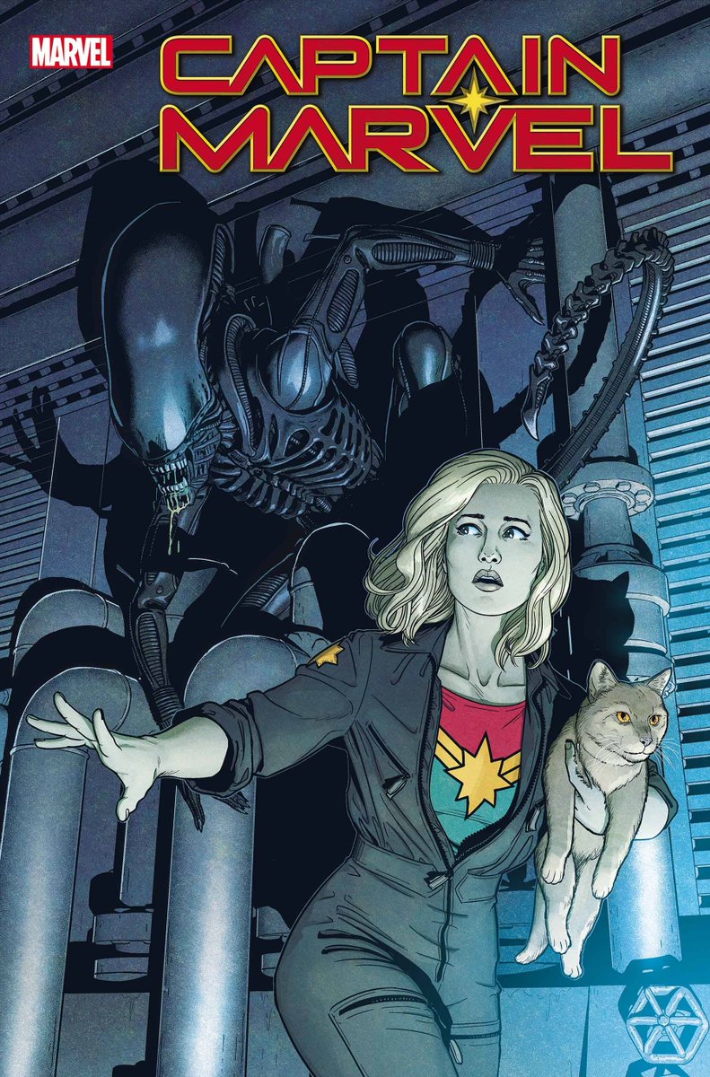 #CaptainMarvel #25 Marvel vs Alien variant by Jamie McKelvie.