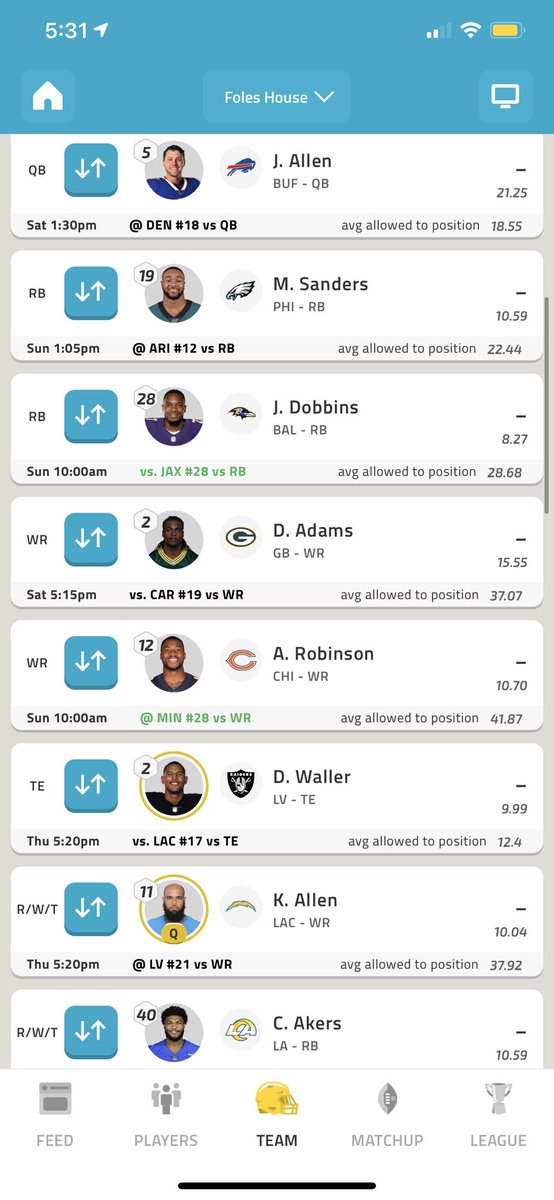 PeterMontes's tweet photo. @NFLFantasy Need help with the lineup, in playoffs! https://t.co/z2fWwIniZA