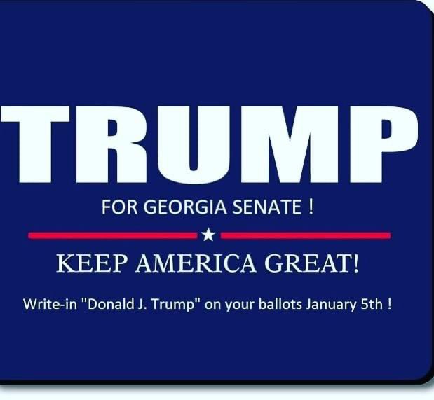 BlueAventura's tweet photo. @KLoeffler @ReverendWarnock @ossoff @Perduesenate Only Trump can help Georgia. #WriteInTrumpForGASenate https://t.co/VVZ7MXDcrX