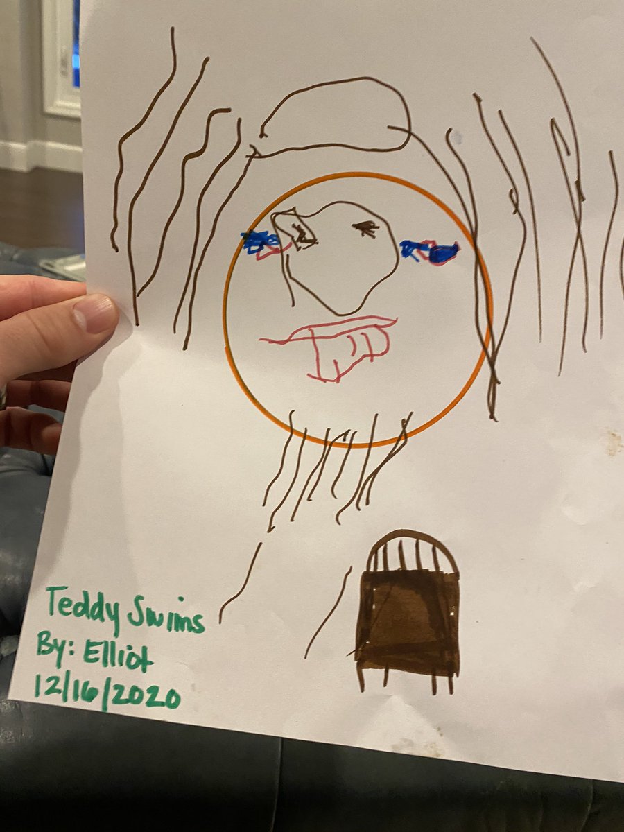 a_dub2's tweet photo. @teddyswims my 4yr old son listened to your version of “Valerie” and decided to paint you a picture. https://t.co/MocBxI0q95