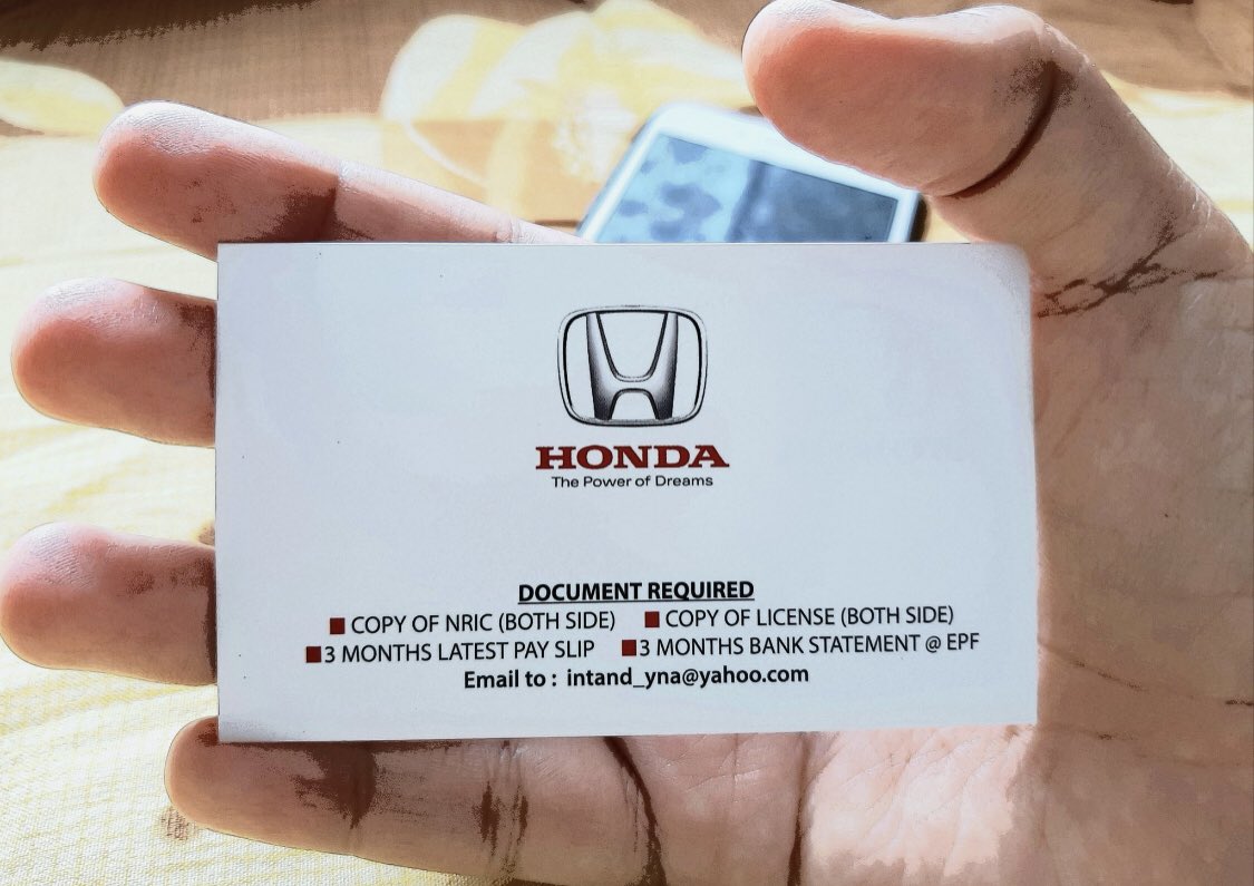 SantapanMinda's tweet image. #HONDACITY
Syarat2 kelayakan⤵️
⛔ Basic+Ot+Elaun Tetap Rm2,500⬆️ #LAYAK
⛔Lesen L/Tiada lesen blh apply asalkn basic gaji Rm2,700⬆️
⛔ Ad ttungak #Ptptn blh cerita
⛔ Baru kerja pun blh apply;offer letter
#JomKita
#PesanKeriangan
#onlinesales
#PKPB
KLIK ⬇️
hondaintandrahim.wasap.my