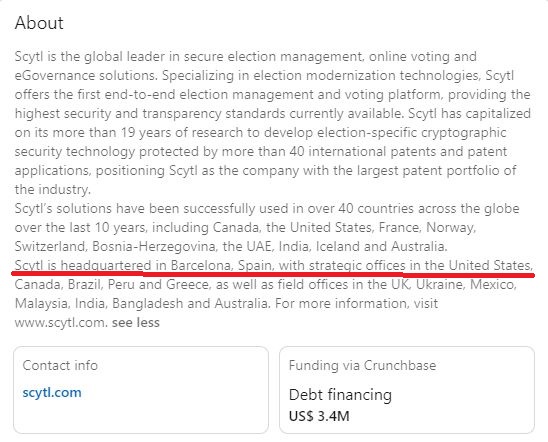 Michael Greenman obviously knows a lot about the subject of election security. After all, he was a former VP for SCYTL. The privately owned Spanish-based company does US Election Night Reporting, according to its own website. It also says it "has NO political affiliation."