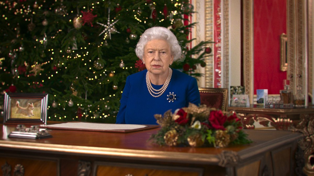 Image of deepfake queen delivering Channel 4's Alternative Christmas Message 2020