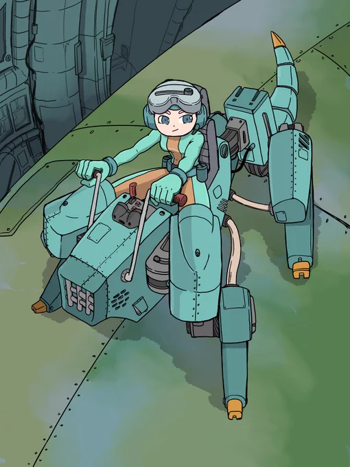 四足歩行式バイク
#イラスト 