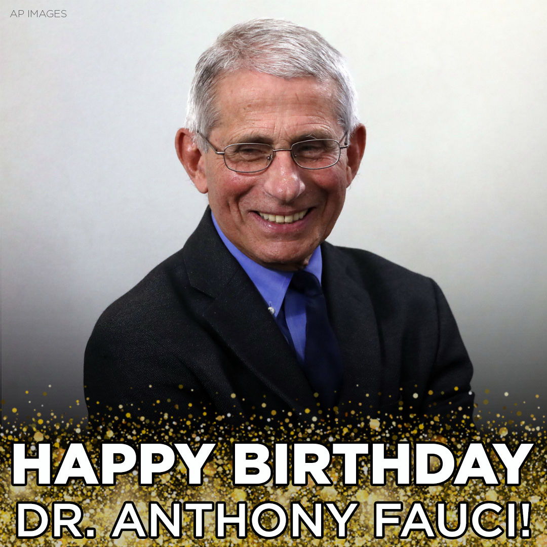 Please join us in wishing Dr. Anthony Fauci a happy 80th birthday! 🎉